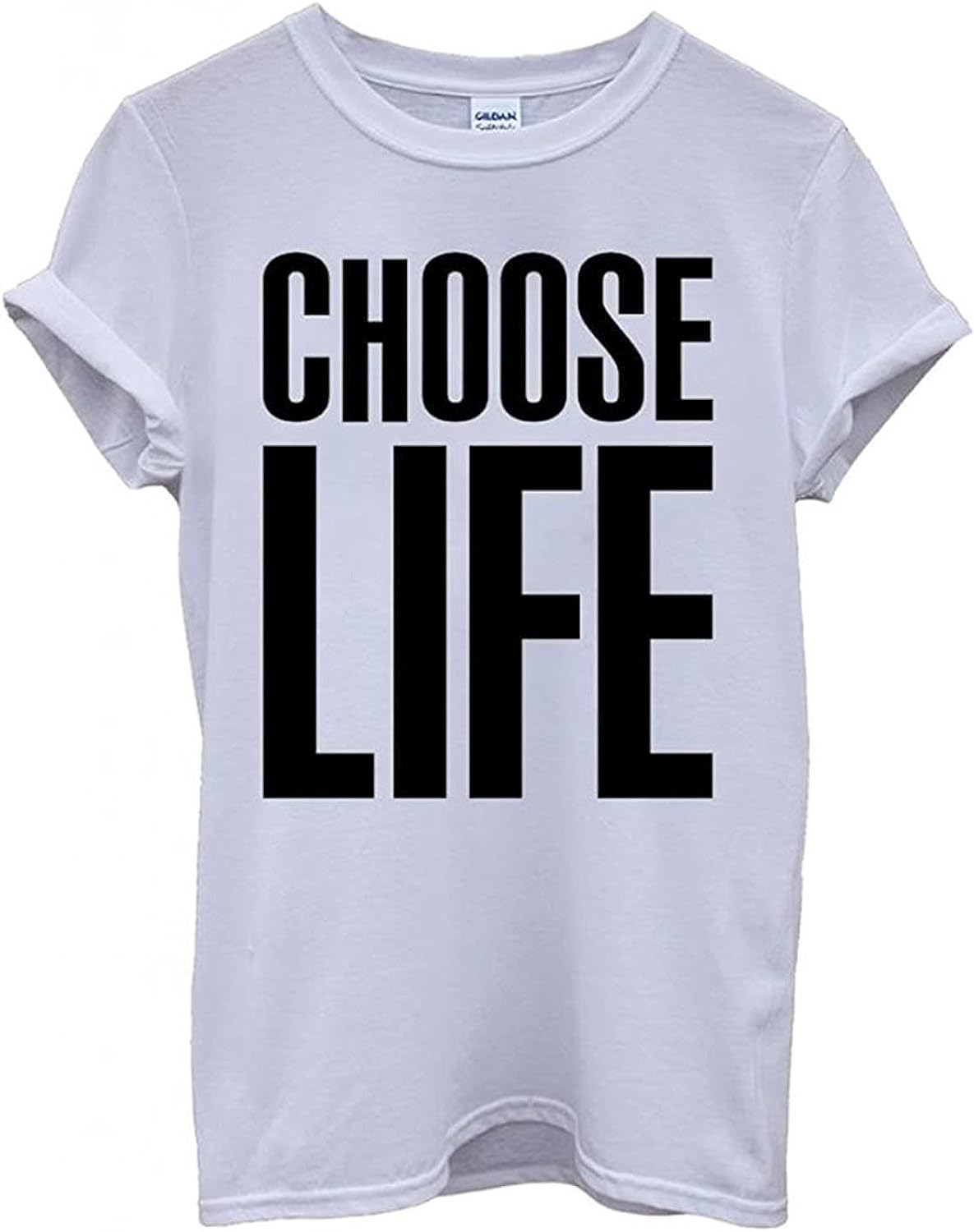 Choose Life Unisex T-Shirt Men Women 80's Funny Nerd Geek White
