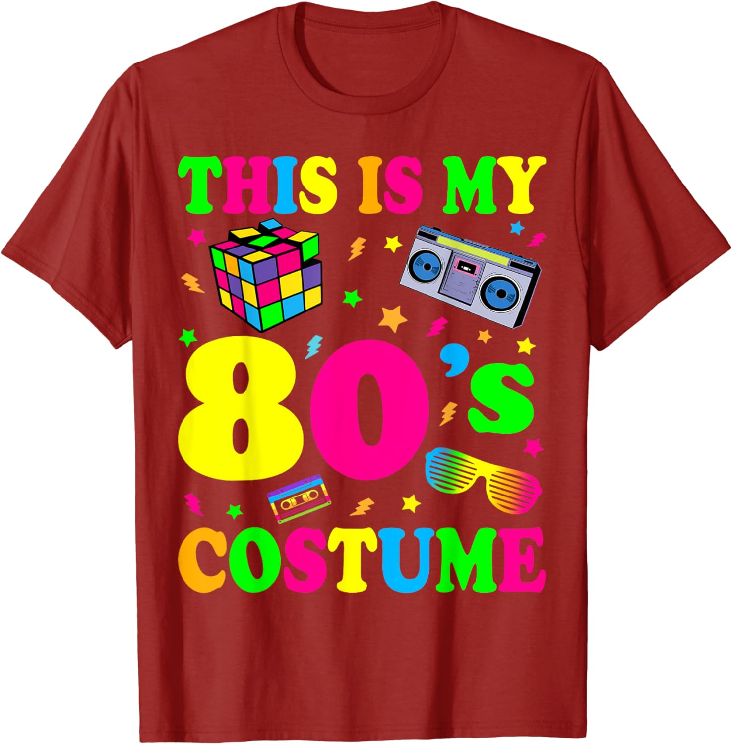 This is my 80's Costume Outfit Gifts Eighties Retro Party T-Shirt - Image 11
