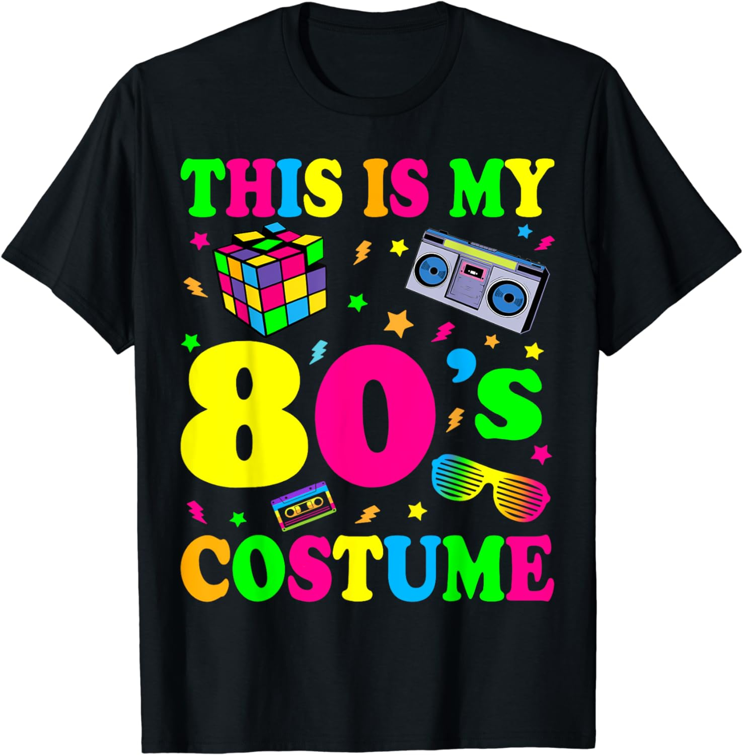 This is my 80's Costume Outfit Gifts Eighties Retro Party T-Shirt - Image 40