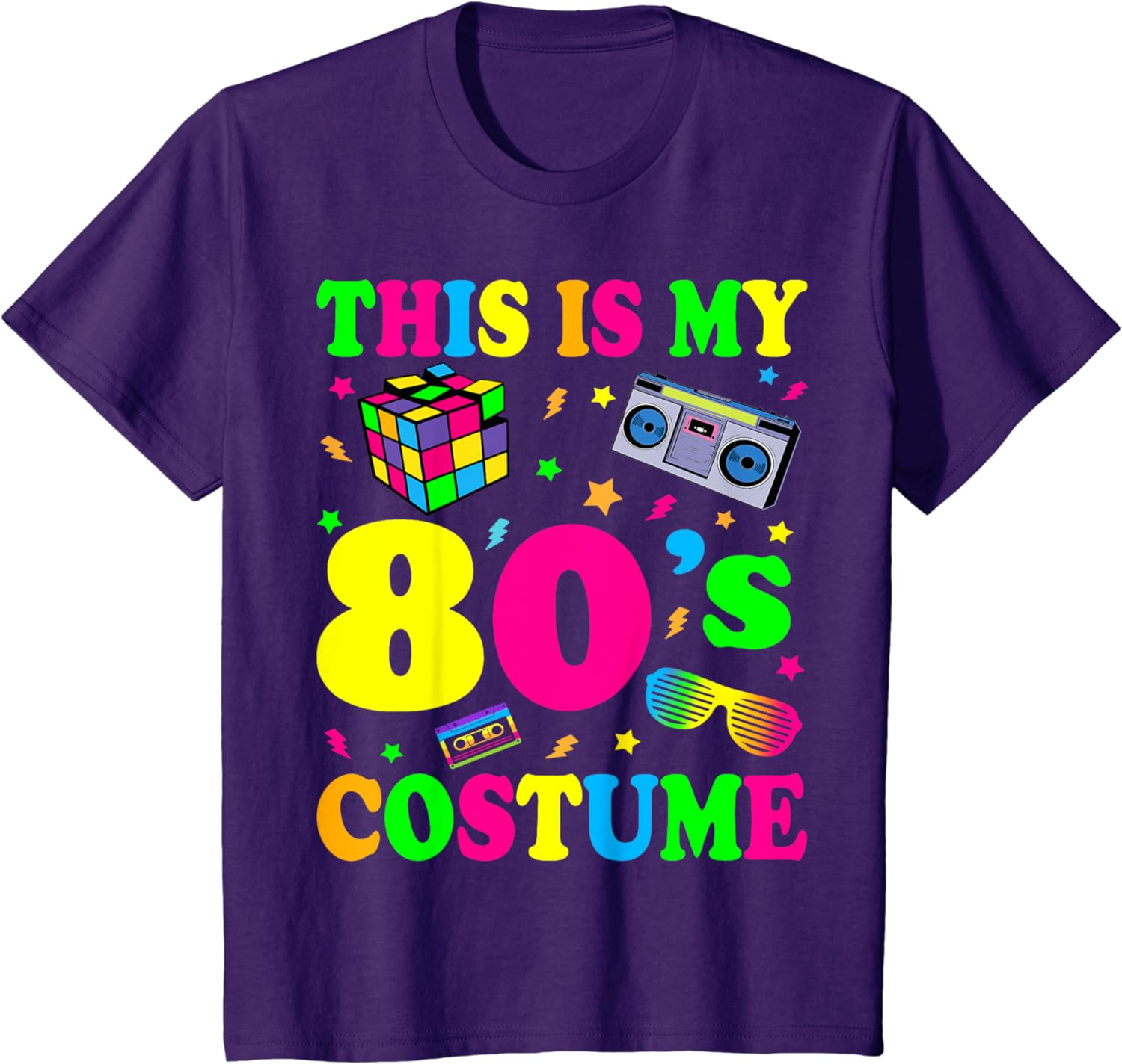 This is my 80's Costume Outfit Gifts Eighties Retro Party T-Shirt - Image 42