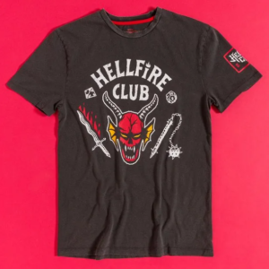 Stranger Things Hellfire Club Vintage Wash Charcoal T-Shirt