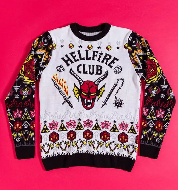 Stranger Things Hellfire Fairisle Knitted Jumper