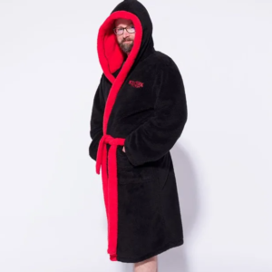 Stranger Things Logo Hooded Black Bath Robe