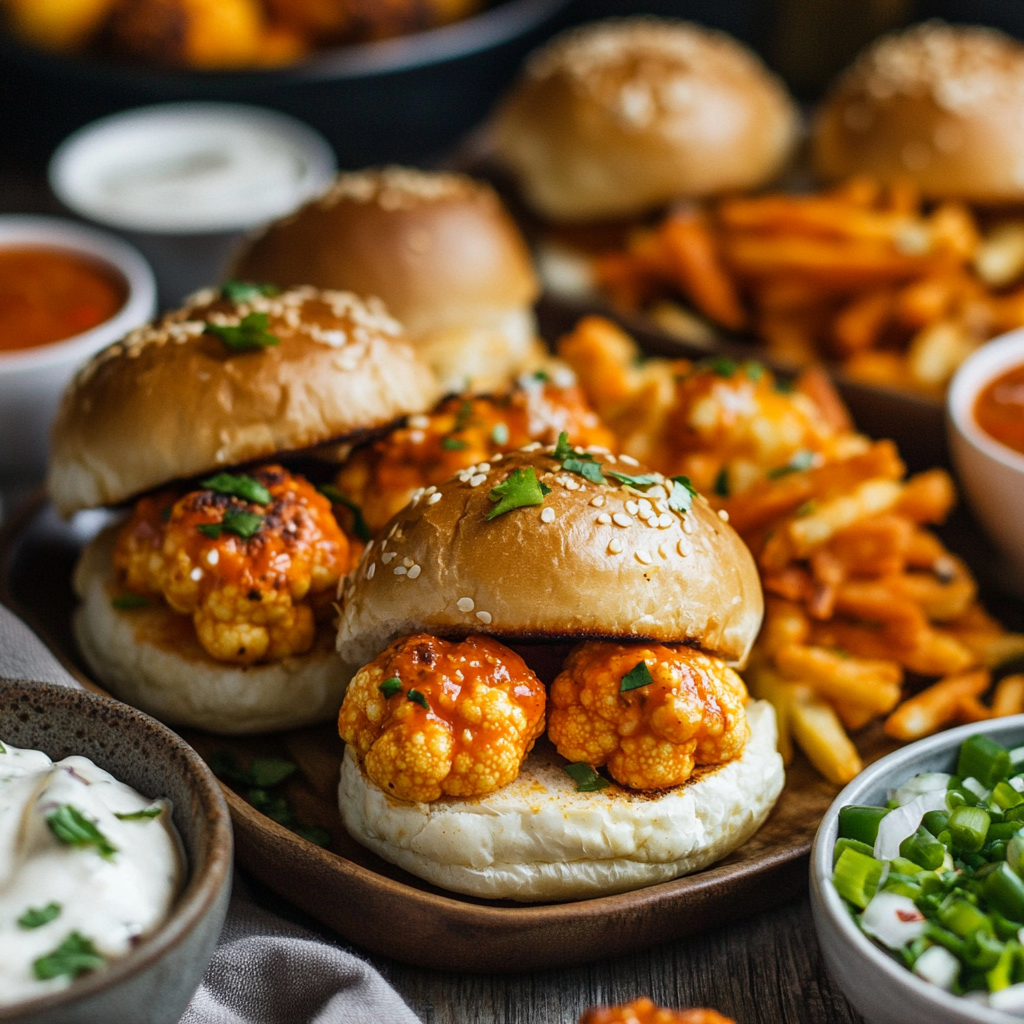 Buffalo Cauliflower Sliders