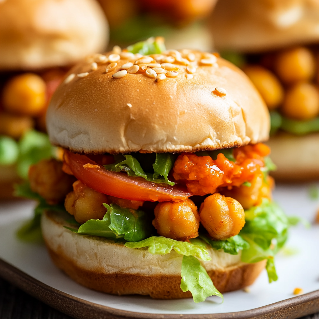 Buffalo Chickpea Sliders