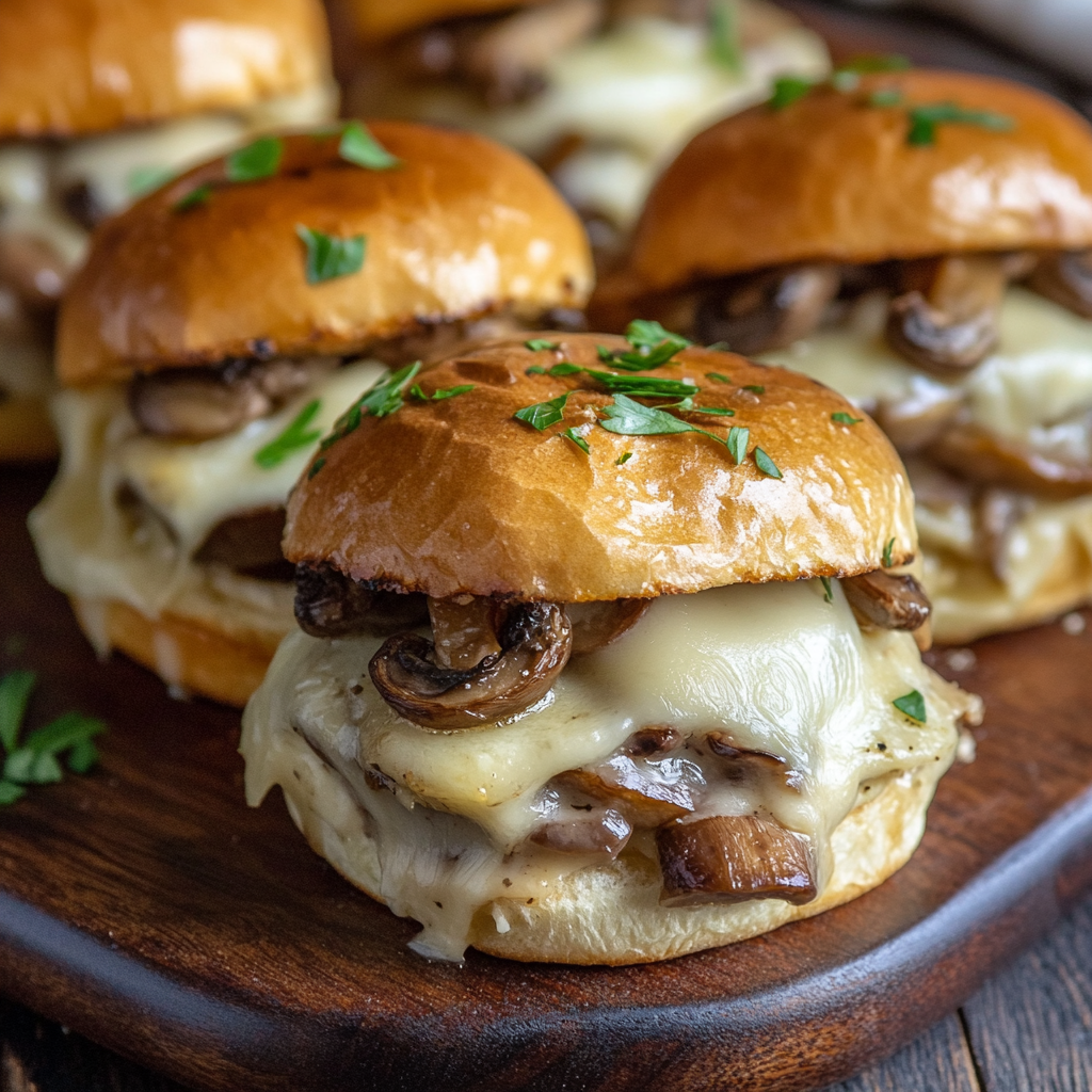 Mushroom Swiss Sliders