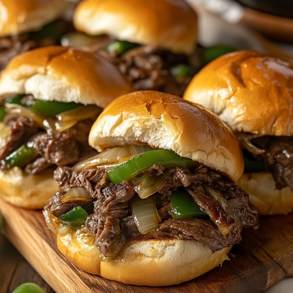 Philly Cheesesteak Sliders