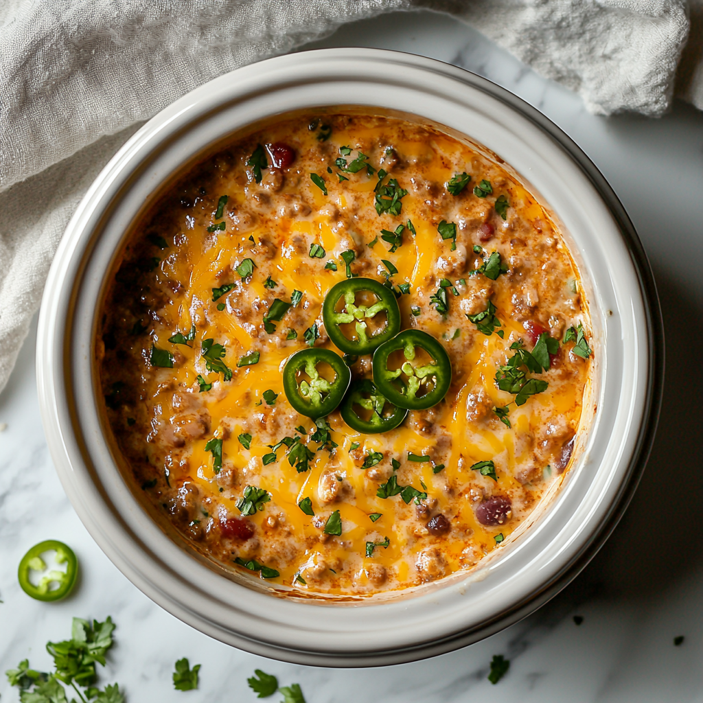 Crockpot Chili Cheese Dip