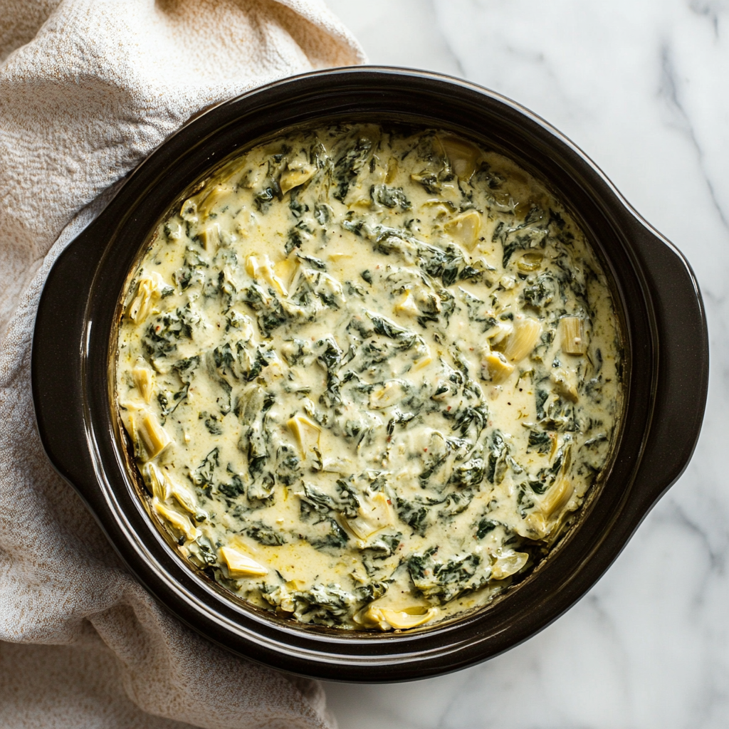 Crockpot Spinach and Artichoke Dip