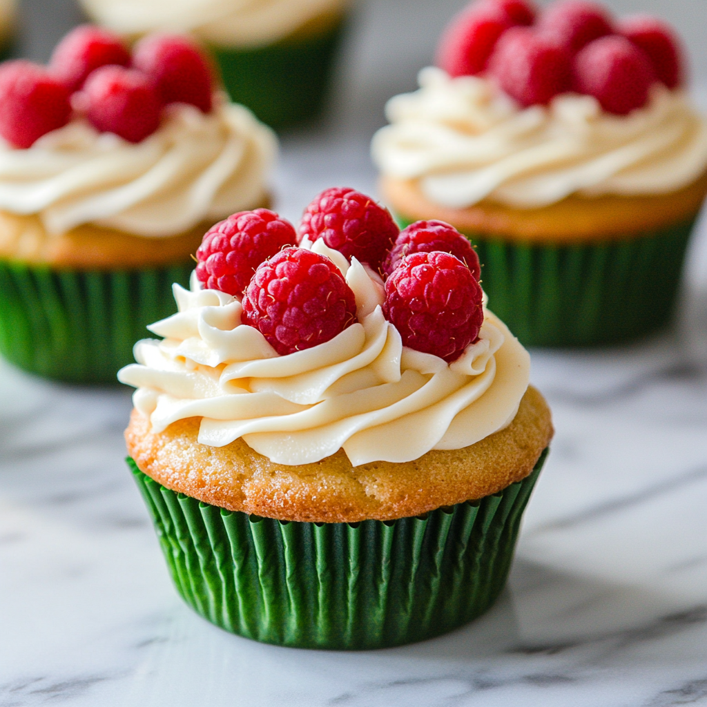 Raspberry Almond Cupcakes