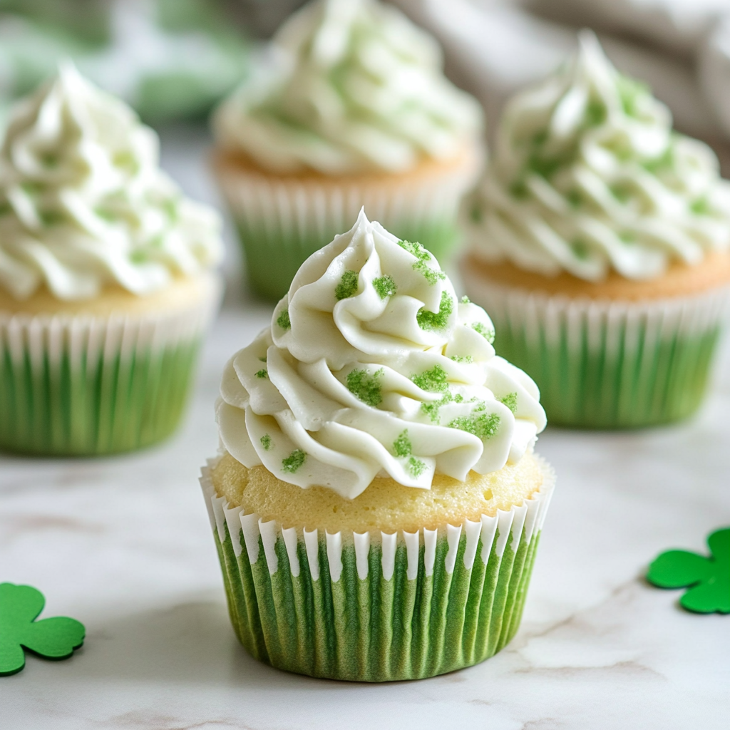 Shamrock Shake Cupcakes