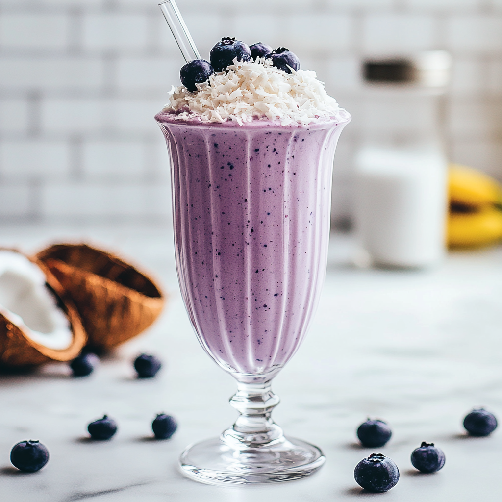 Blueberry Coconut Milkshake