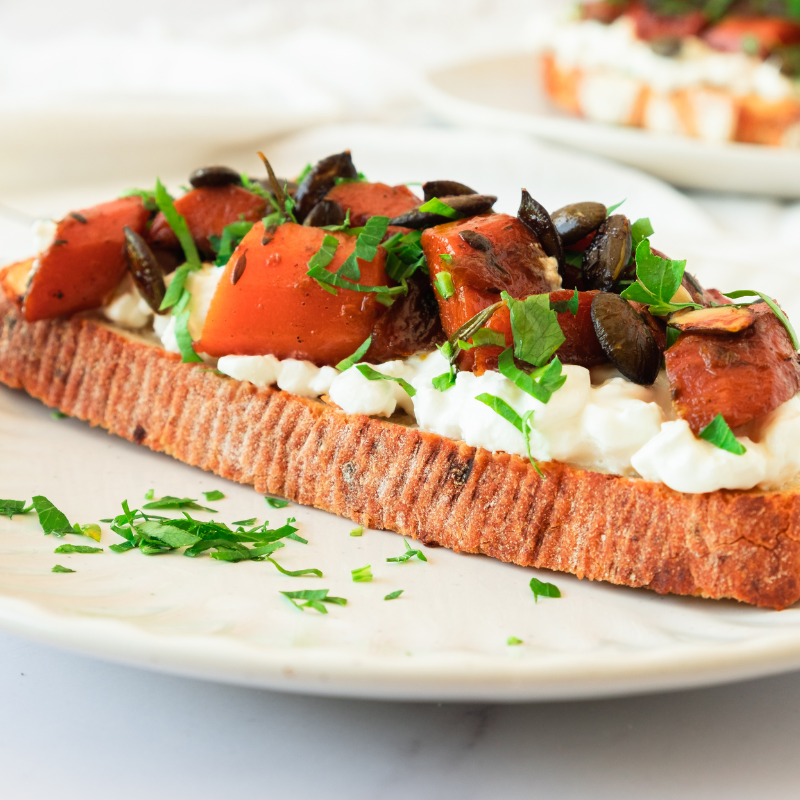 Honey Carrots on Toast