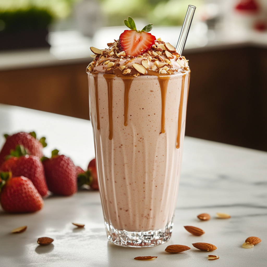 Strawberry Almond Milkshake