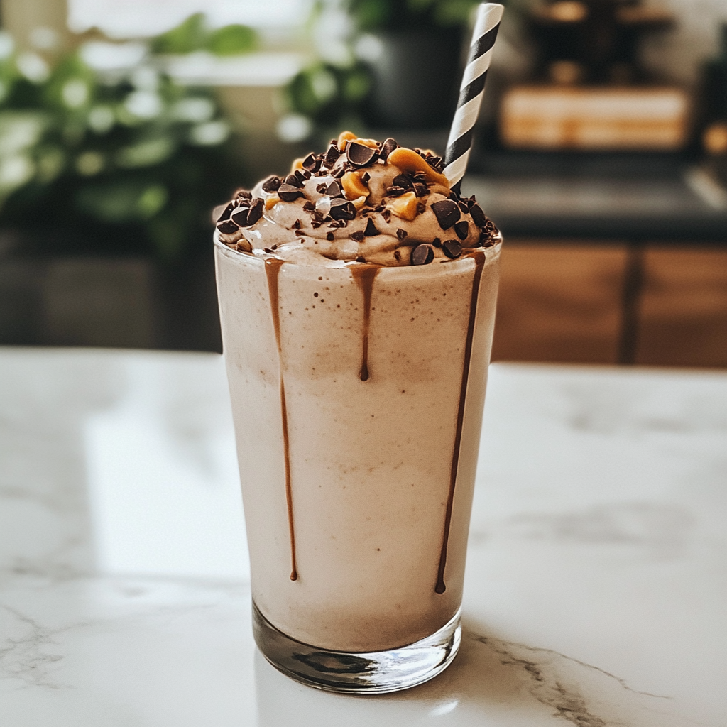 Chocolate Peanut Butter Banana Milkshake