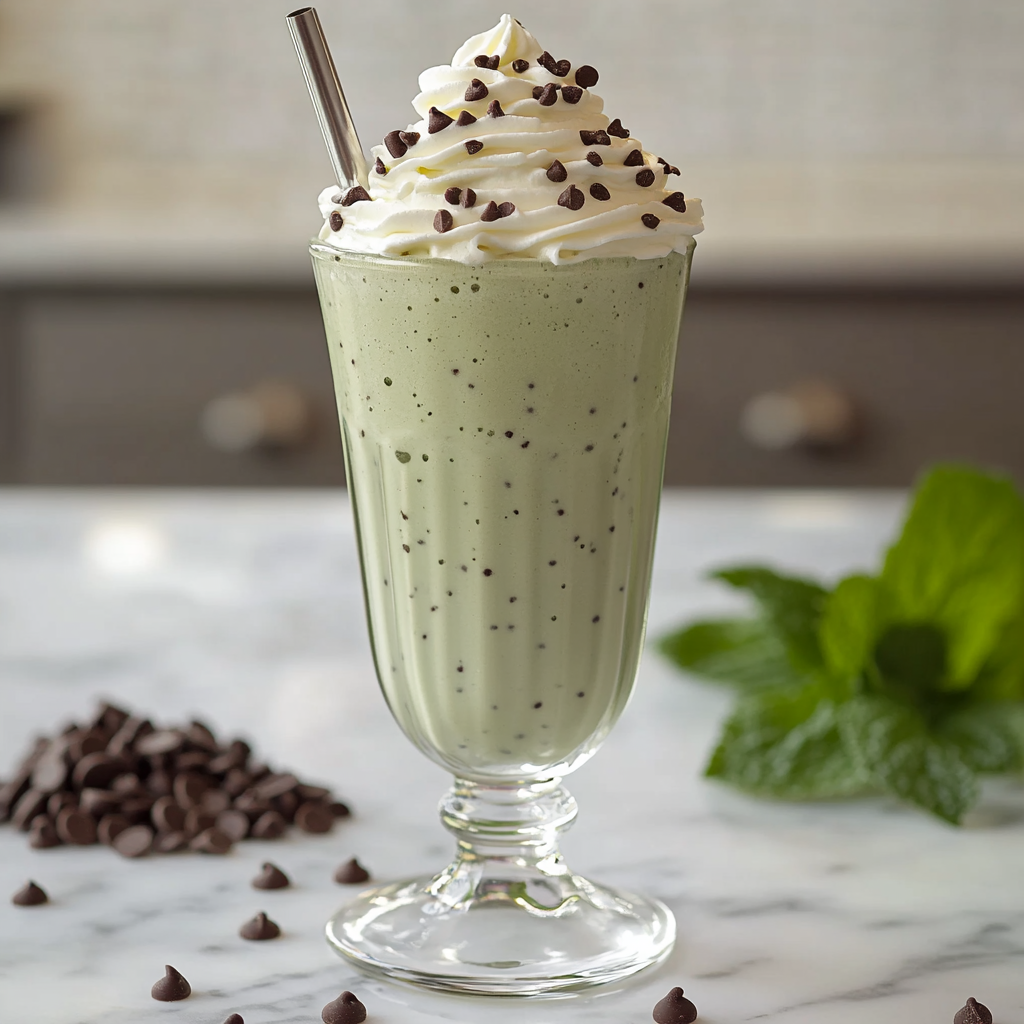 Mint Chocolate Chip Milkshake