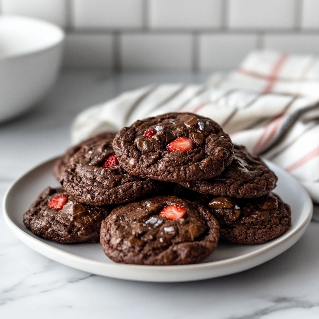 Chocolate Strawberry Cookies
