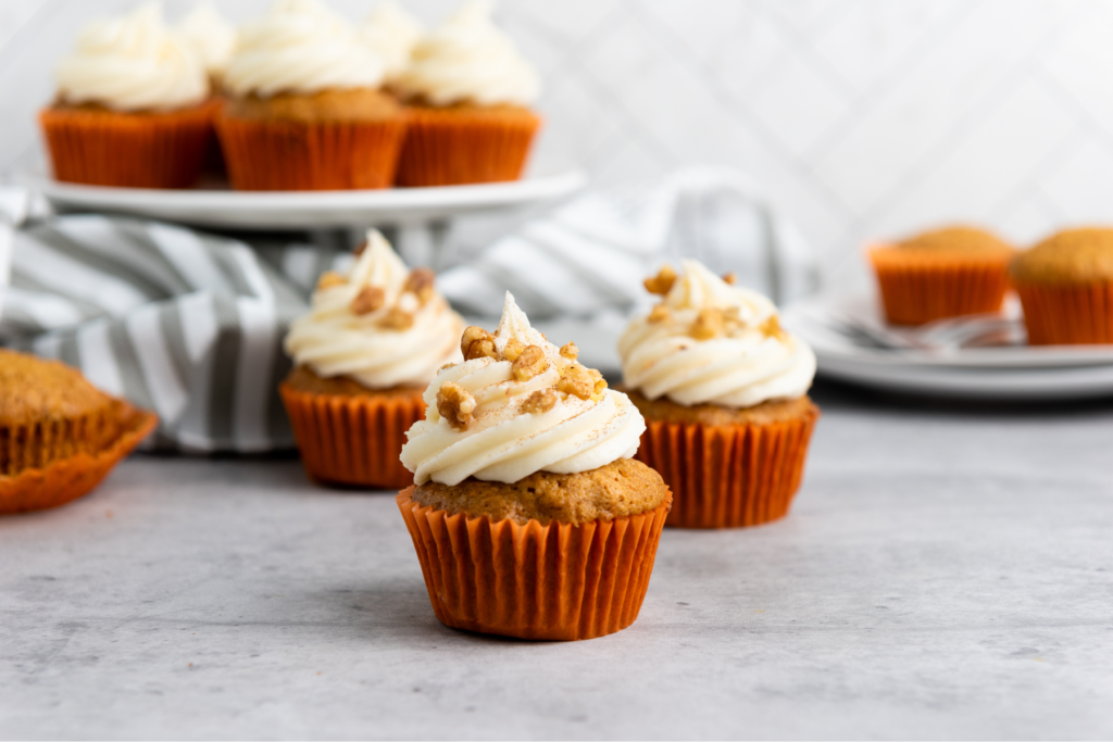 Sweet and Simple Carrot Cupcakes with Cream Cheese Frosting - Retro Vixen
