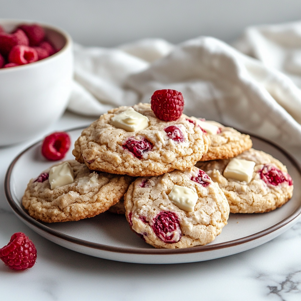 White Chocolate Raspberry Cookies