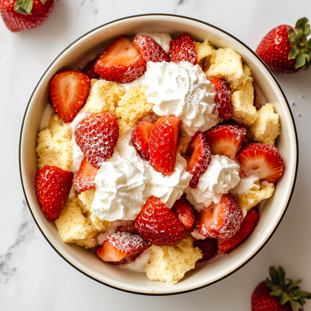 Crockpot Strawberry Shortcake