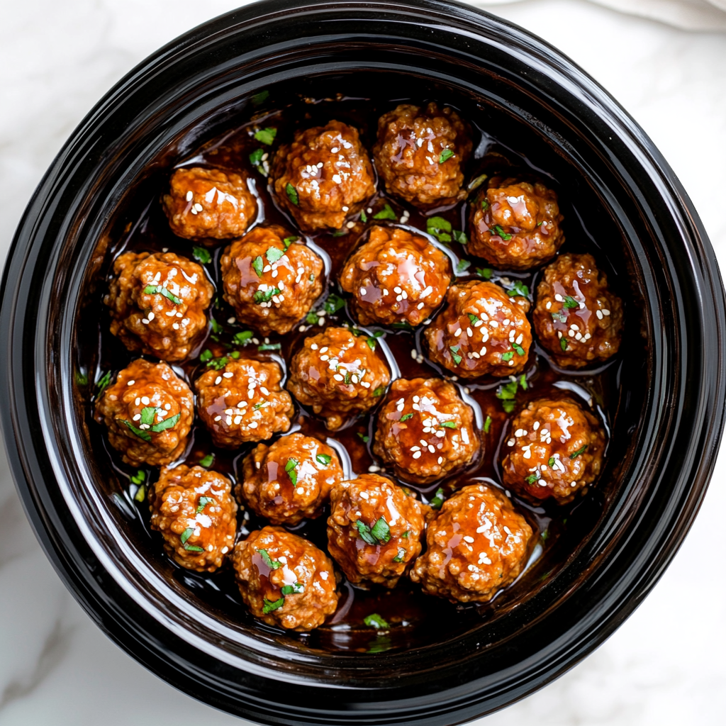 Crockpot Teriyaki Meatballs