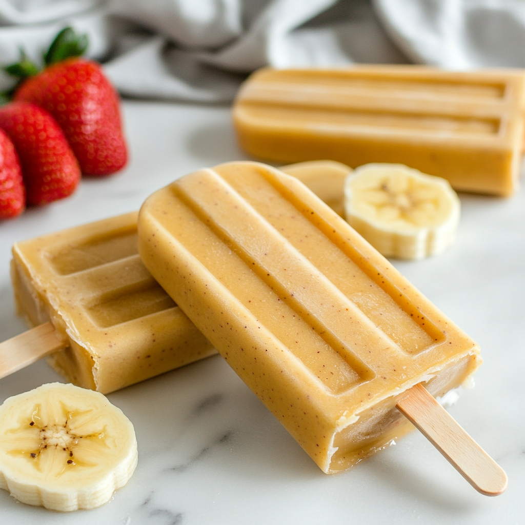 Strawberry Banana Popsicles
