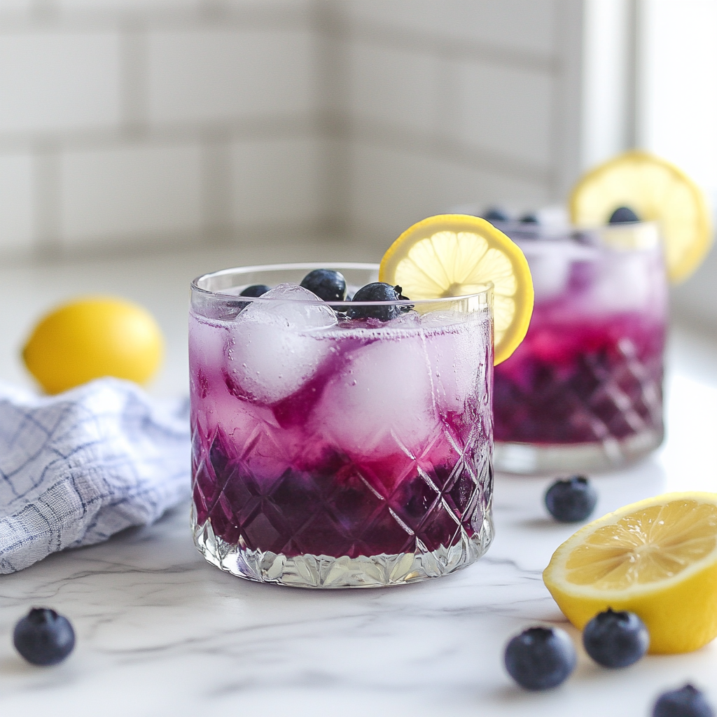 Blueberry Lemon Vodka Fizz