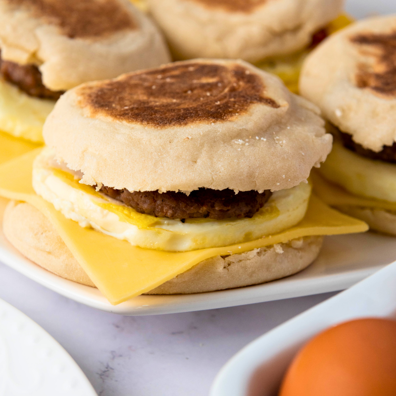 Breakfast Sandwiches (Suitable for Freezing)