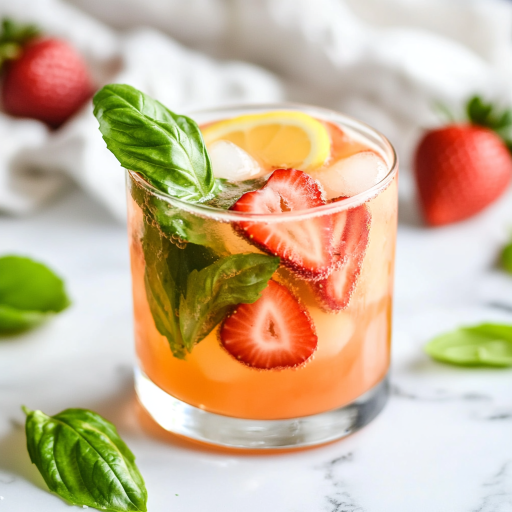 Strawberry Basil Vodka Lemonade