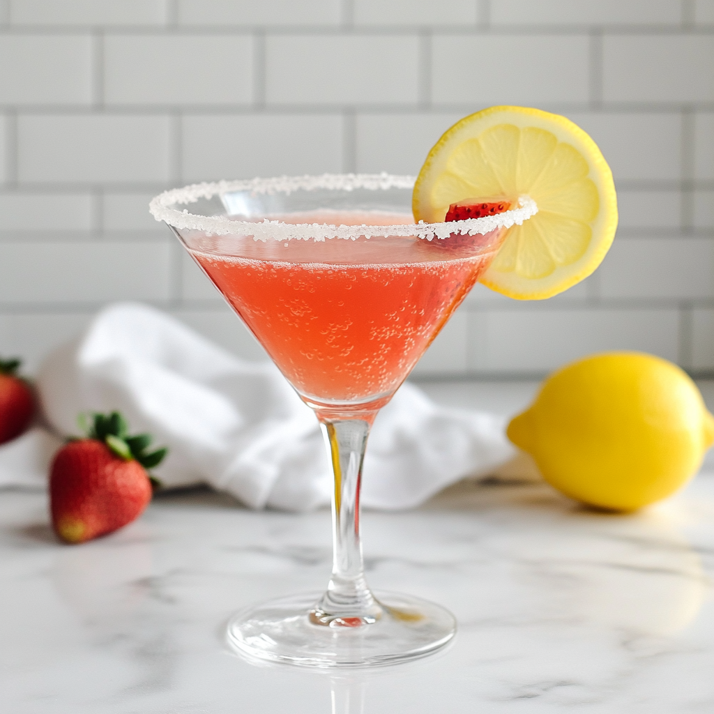 Strawberry Lemon Drop Martini