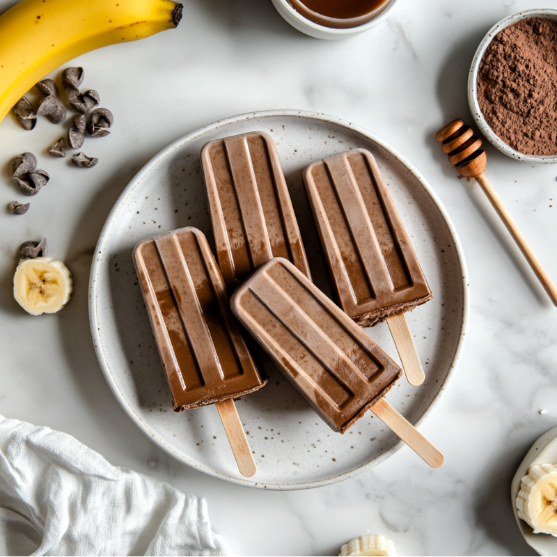 Chocolate Banana Popsicles