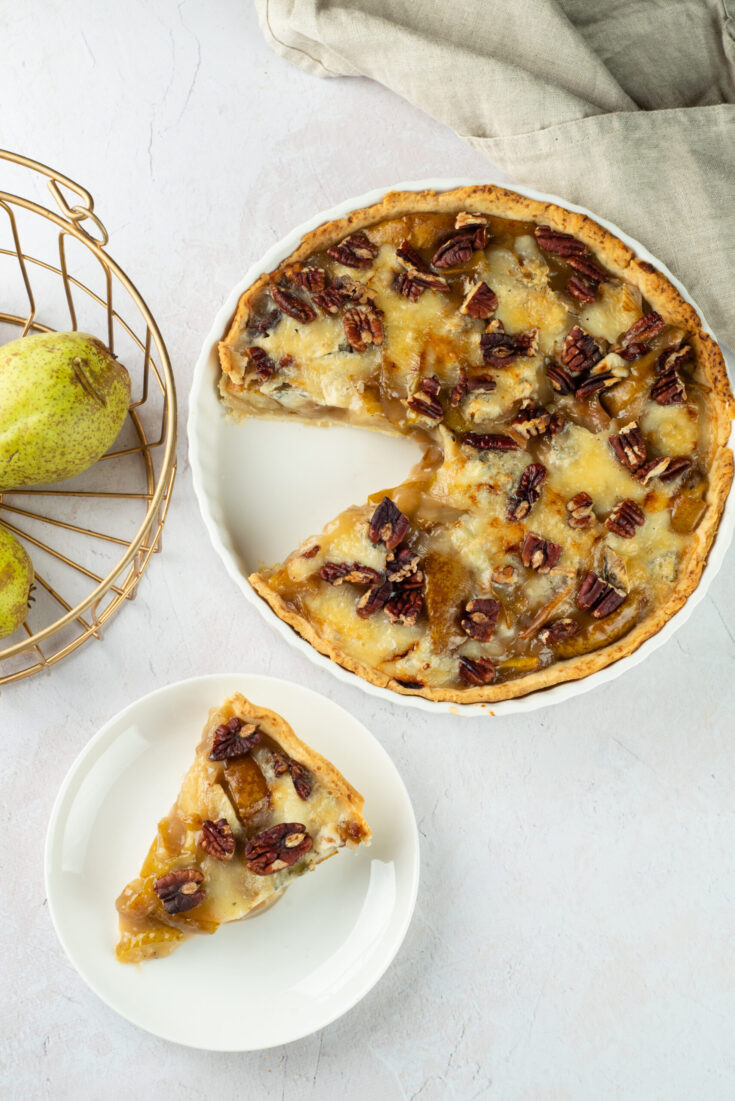 Caramelized Pear and Blue Cheese Pie