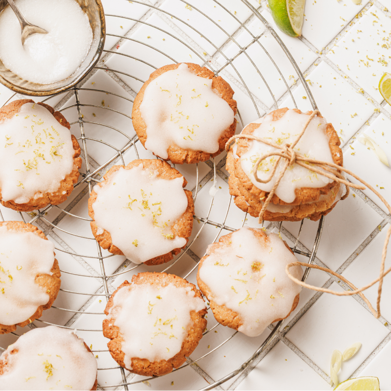 Lemongrass Lime Cookies with Lemon Glaze