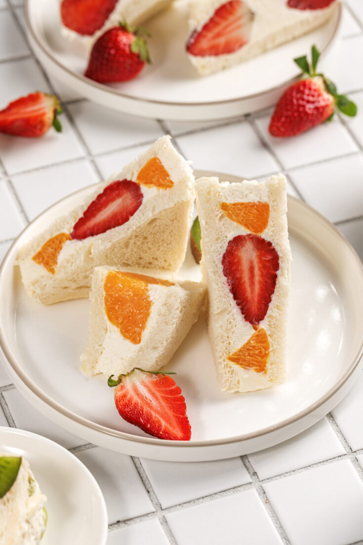 Fluffy Japanese Fruit Sandwiches